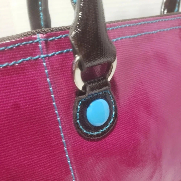 Urban Junket  Pink Coated Messenger Bag/Tote. - Picture 4 of 8